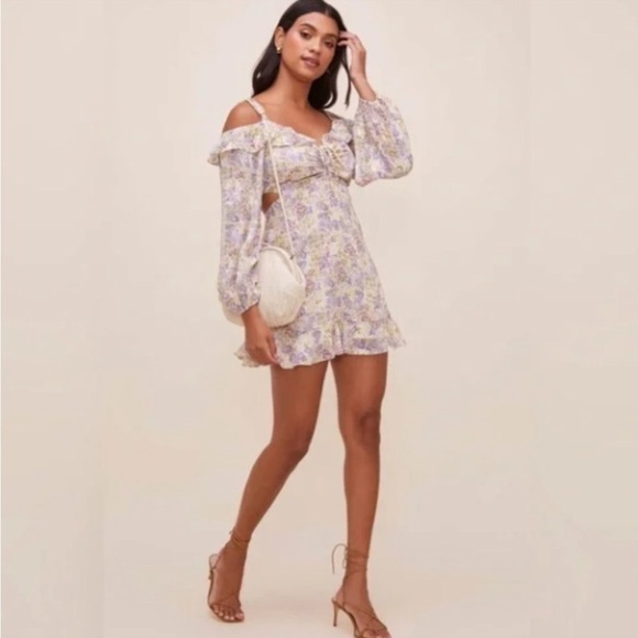 NWT ASTR the Label Anastasia Cottagecore Cutout Floral Dress - Picture 3 of 13